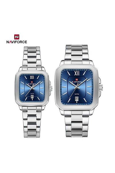 Naviforce Naviforce Men's and Women's Watch Set with Classic Design, Stainless Steel, Water Resistant