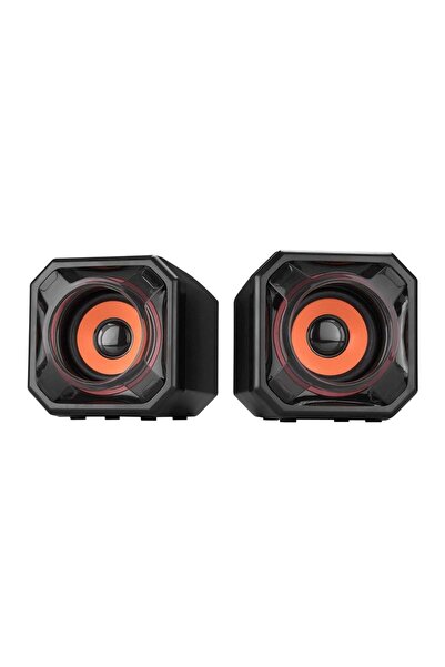 Mikado MD-177 2.0 2*5W USB SPEAKER-TURUNCU/SIYAH