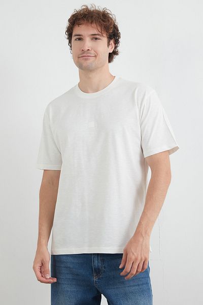Fulla Moda Μπλουζάκι με ανάγλυφο σλόγκαν