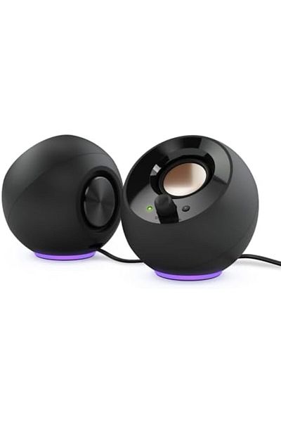 CREATIVE Pebble SE Minimalist 2.0 USB-C Powered PC Speakers with RGB Lighting, 3.5 mm AUX-in, Up to