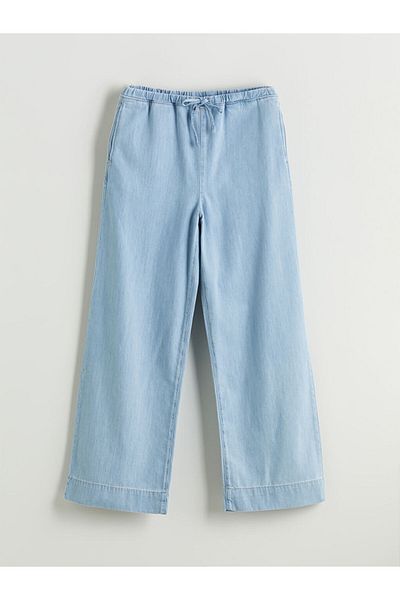 LC Waikiki New Season Elastic Waist Wideleg Women's Jean Trousers - S5Jf07Z8