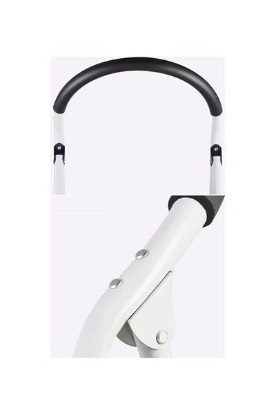 IBAMA 2-Steps Foldable Ladder White/Black 77.5x49x51cm