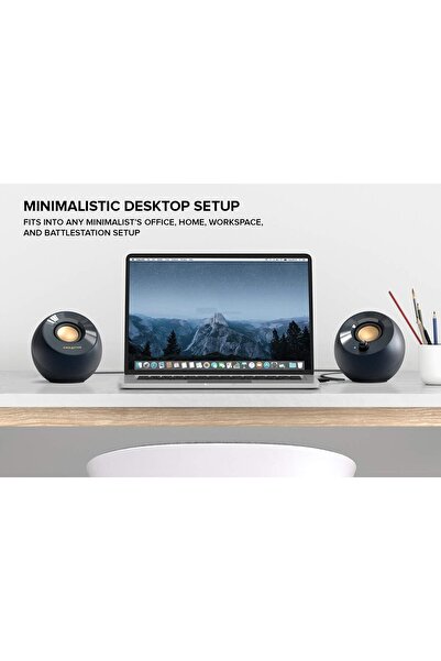 CREATIVE Pebble V2 - Minimalistic 2.0 USB-C Powered Desktop Speakers