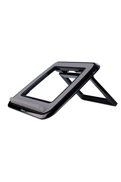 Fellowes I-Spire Quick Lift Laptop Stand, Black, Adjustable Height, Portable, Non‑Slip Base