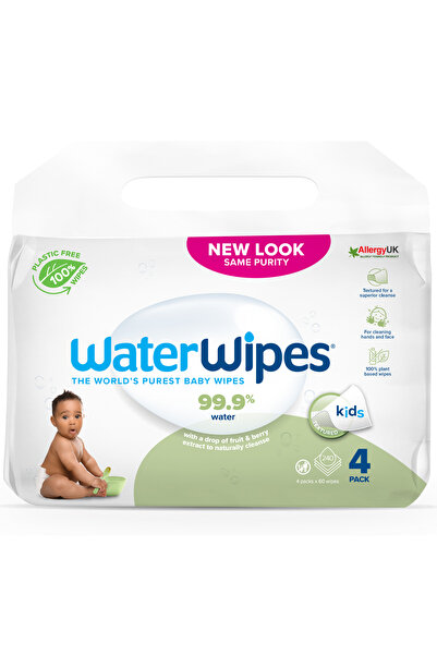 WaterWipes Plastic Free Textured Clean,Toddler&Baby Wipes,240 wipes 99.9%Wate...