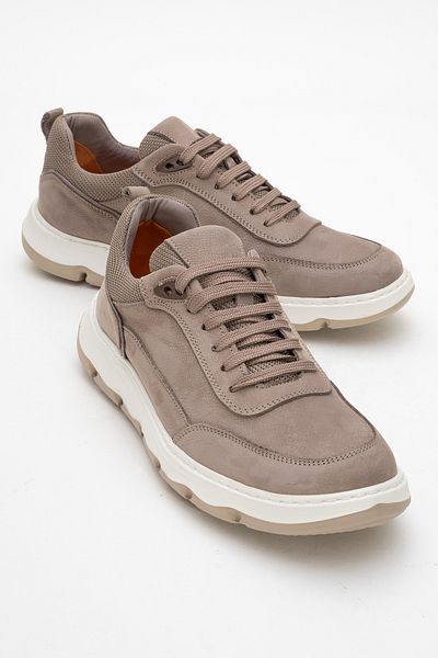 Dericlub Men's Comfortable Sole Comfort Casual Shoes Real Leather Fr 252290 Nubuck Mink