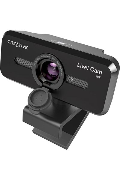 CREATIVE Live! Cam Sync V3 2K QHD USB Webcam with 4x Digital Zoom and Microphones, 1080p HD, Up to 9