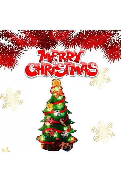 Chang Christmas decoration with window lights CHANG, LED, plastic, multicolor, 25 x 15 cm