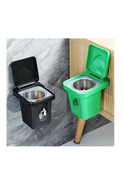 Generic 2Small Plastic Ashtrays with Lid&Metal Inner Bowl,Emergency Ashtray for Hallways,Small Spaces,Cars