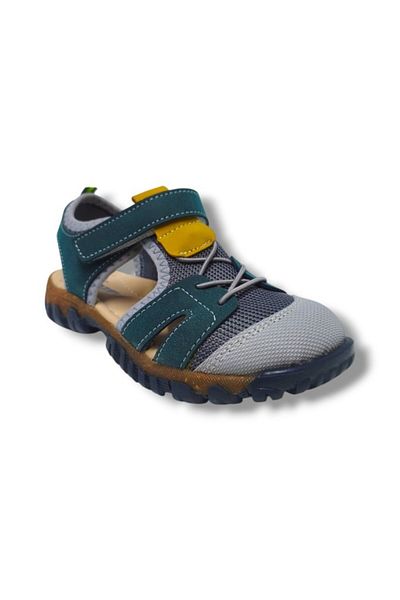 Cakgo Arzen Bebe 351-25 Anatomical Velcro Boys Sandals Green Gray 31-36