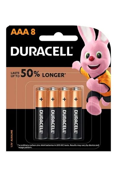Duracell 8-Piece AA Lithium Battery Black/Gold