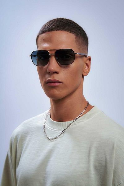 Bilge Karga Lis Silver Navy Men's Sunglasses