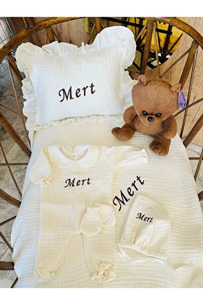 BEYCEY TASARIM طقم بذلة من القماش الإسلامي مع بطانية ووسادة ودمية دب هدية