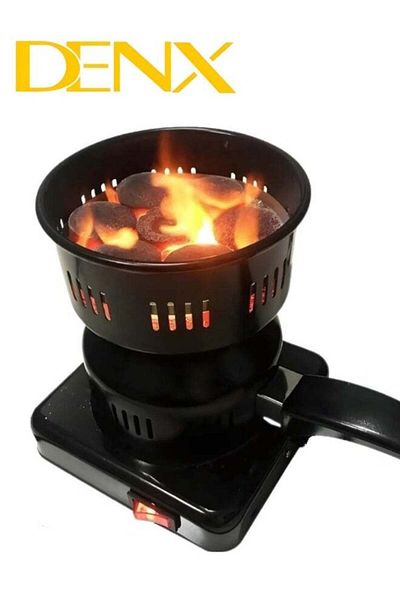Primo Plus Electric Charcoal Starter, Fire Burner Stove - Removable Handle - For Boiler Bbq, Fire Entry An