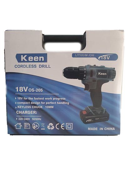 Keen 18V Cordless Drill for Screwdrivers and Nut Drivers