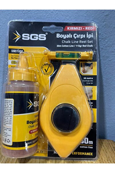 Veka SGS Boyalı Çırpı İpi Seti 30m + 115gr Kırmızı Toz Boya | Su Terazili | SGS1000