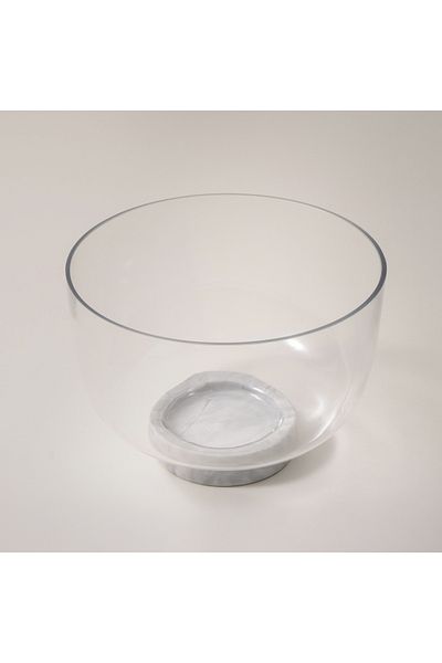 LA MESA glass bowl with marble base 16*16*12cm