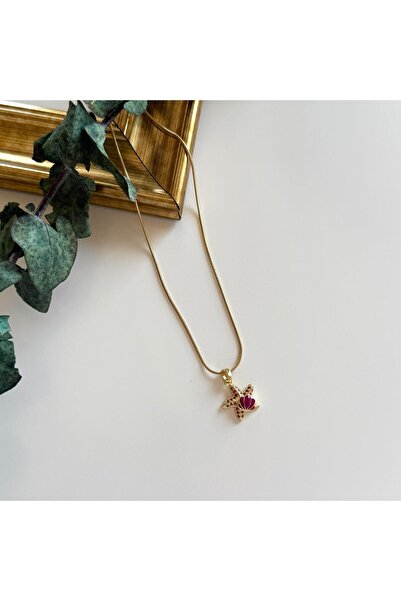 Alice İsstanbul Steel Stone Starfish Necklace