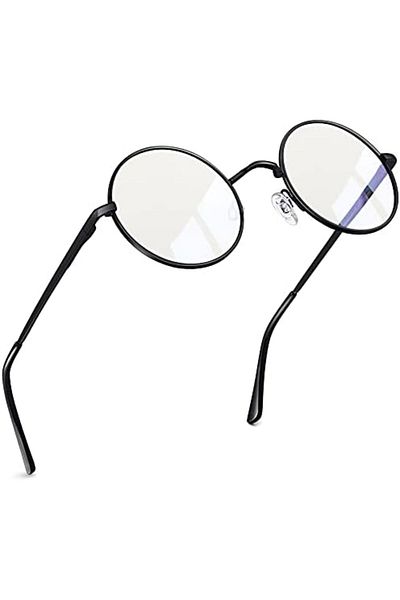 Joopin Blue Light Blocking Glasses for Men Women, Round Clear Lens Anti Eye Strain UV Glare Glasses