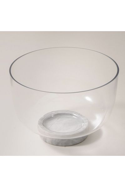 LA MESA glass bowl with marble base 16*16*12cm