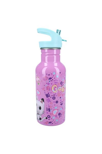 Gabby's Dollhouse Aluminum water bottle, multicolor, capacity 500 ml, Take A Sip, Gabby's Dollhouse