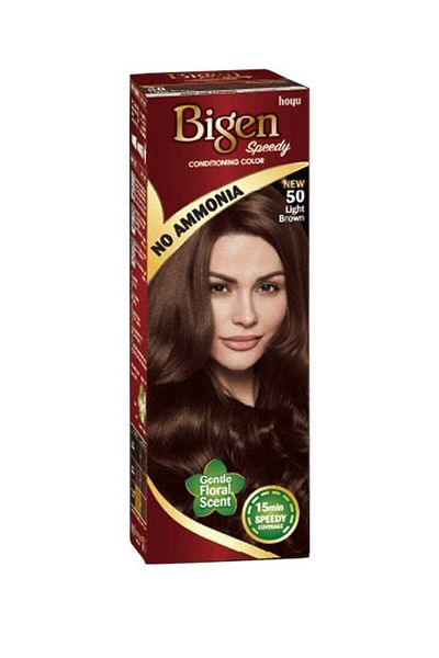 BİGEN Speedy Hair Dye for Women Without Ammonia Light Brown 50