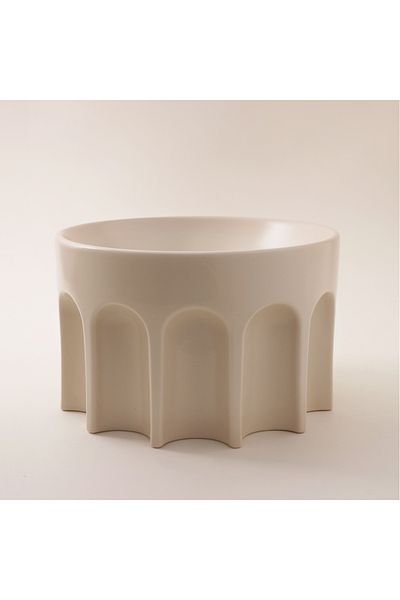 LA MESA porcelain serving big bowl Taibah collection L, cream 25*16.25cm