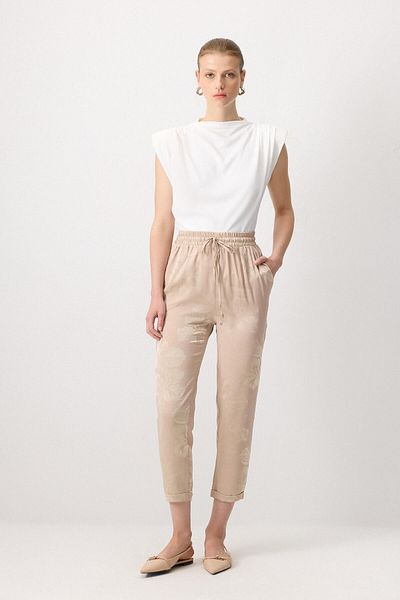 Touché Privé Elastic Waist Jacquard Pants