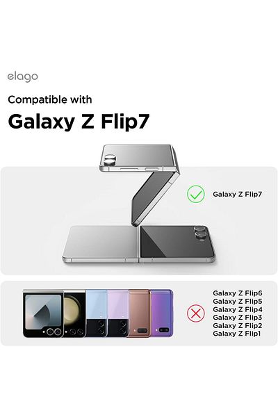Elago غطاء مغناطيسي شفاف لهاتف Galaxy Z Flip 7 (2025) - شفاف