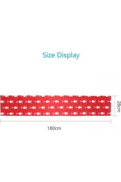 Hamoom Christmas tablecloth, cotton, red/white, 180 x 30 cm