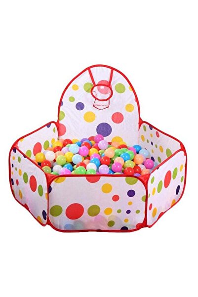 LIXADA نفق زحف قابل للطي 3 في 1 مع سلة متعدد الألوان للأطفال من سن 3 سنوات فما فوق ‎100x100x37 سم