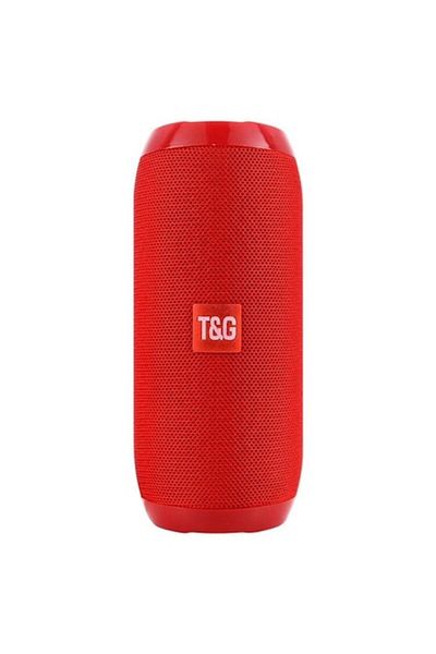 OMC Portable Bluetooth Speaker Waterproof with Microphone, Radio FM, TF Card, Red