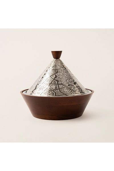 LA MESA Bahja silver wood bowl 30*29*27 cm