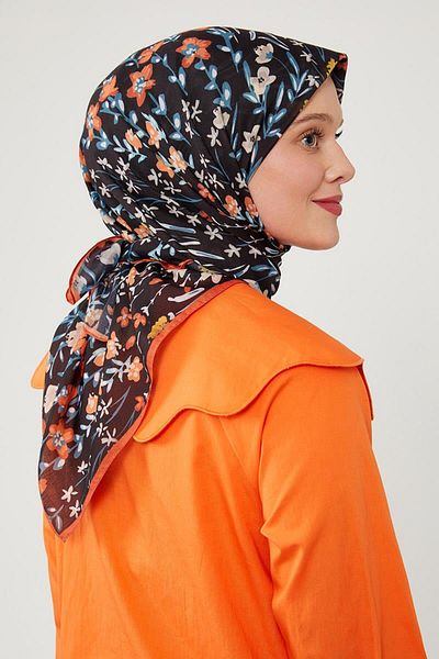 Levidor Βαμβακερό κασκόλ Tan Floral