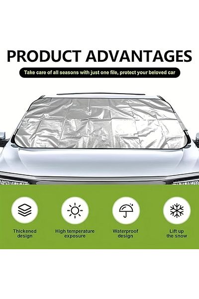 CoverPlus Car Front Windshield Sunshade Vehicle Auto Sun Visor Sun Protector 150X80Cm