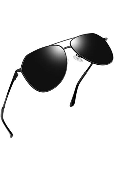 Joopin Polarized Sunglasses for Men Women, Classic Metal Shades With Spring Hinges, Premium Military