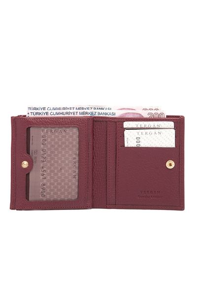 Tergan Burgundy Leather Women's Wallet 5627m71