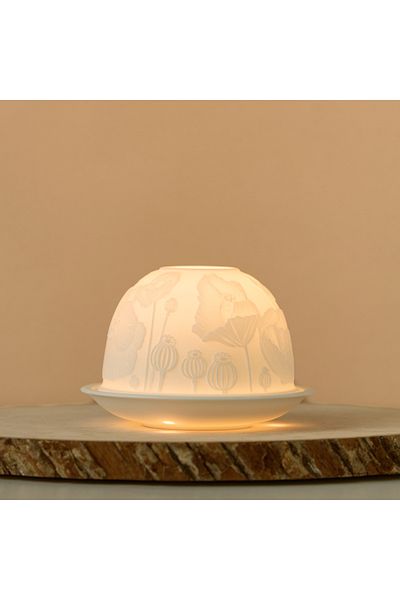 Lifestyle Ornate Ceramic Tealight Candleholder - 12x8 cms