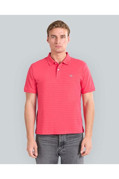 Gant Textured Striped Polo Shirt