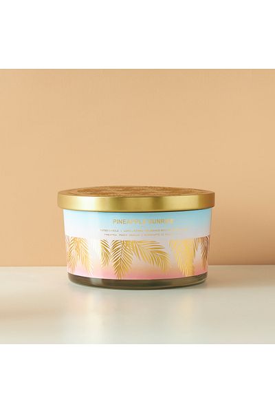LPDP Scent.d Pineapple Sunrise 3-Wick Jar Candle - 16 oz