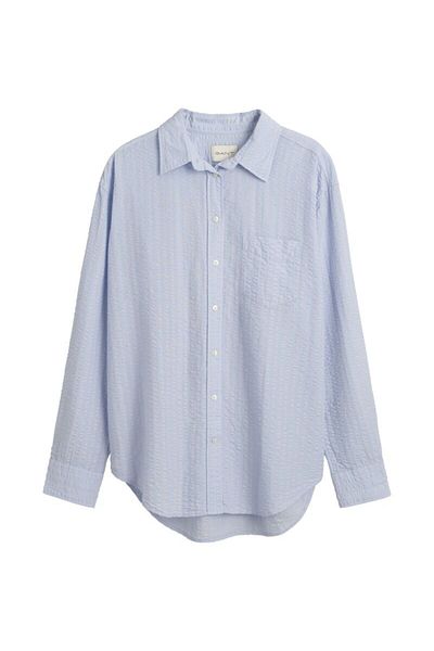 Gant Relaxed Fit Tonal Striped Seersucker Shirt