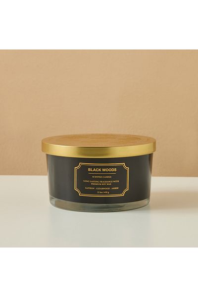 Scent.d London Scent.d Black Woods 3-Wick Candle - 32 h