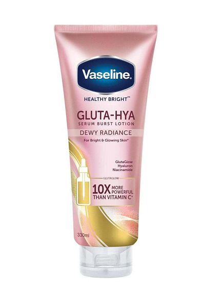 Vaseline Healthy Bright Gluta-Hya Serum Burst Lotion, Dewy Radiance 330ml - Bright & Glowing Skin wi