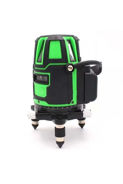 divendi-ro Laser spirit level 2 lines +, 360 degrees, cordless, battery operated, green with black