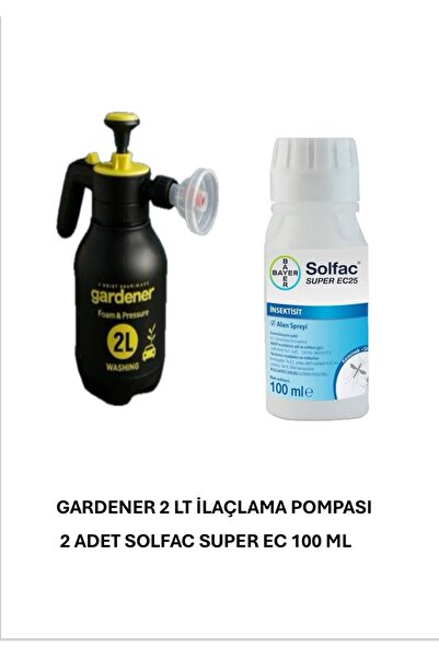 ARTI İLAÇLAMA 2 SolfacEc 25 100ml Kene Tahtakurusu Bit Pire Güve Gardener Pompa