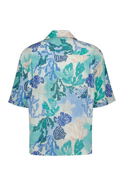 Gant Relaxed Fit Camp Collar Sea Print Short Sleeve Shirt