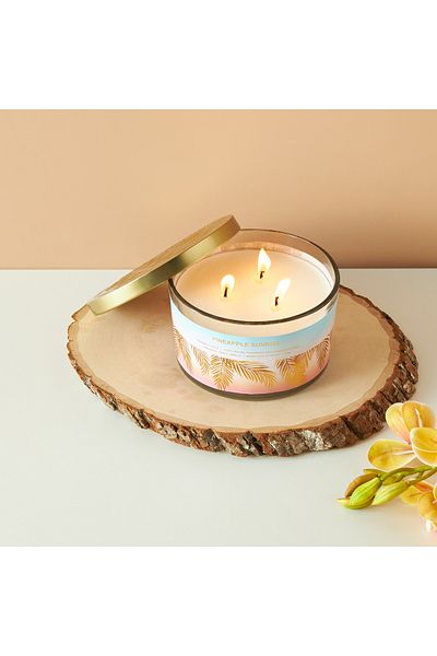 LPDP Scent.d Pineapple Sunrise 3-Wick Jar Candle - 16 oz