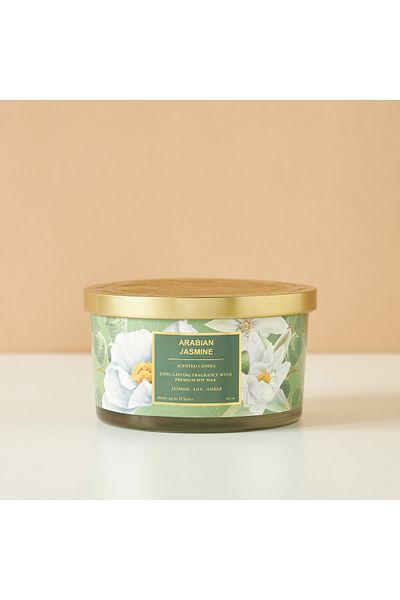 Scent.d London Scent.d 3-Wick Arabian Jasmine Scented Jar Candle - 450 gms