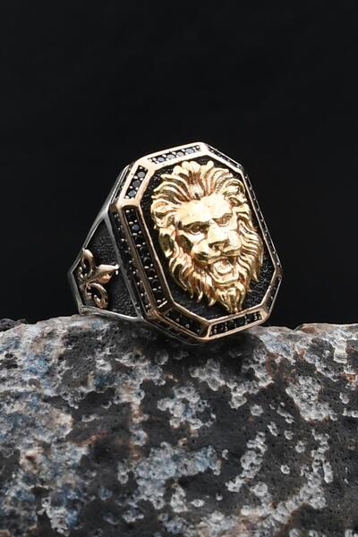 Prestige 925 Ayar Gümüş Erkek Yüzük Aslan Figürlü 902031