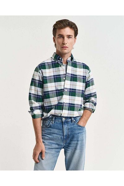 Gant REGULAR Fit Checked Classic Short Sleeve Oxford Shirt